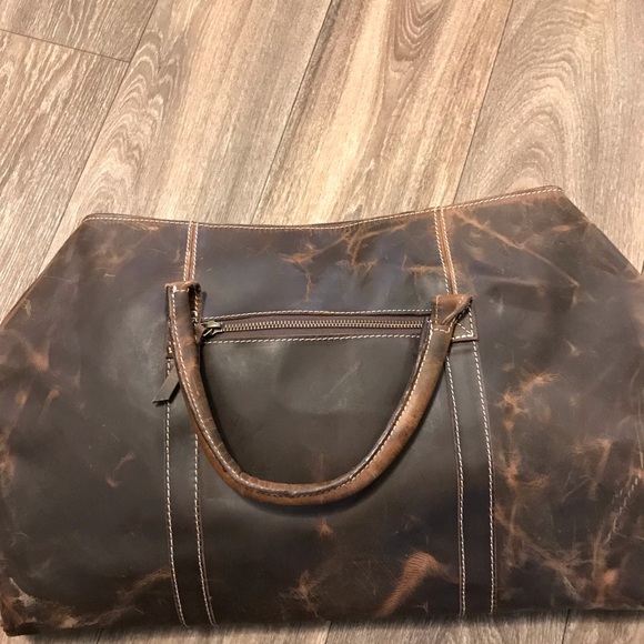komalc leather duffel